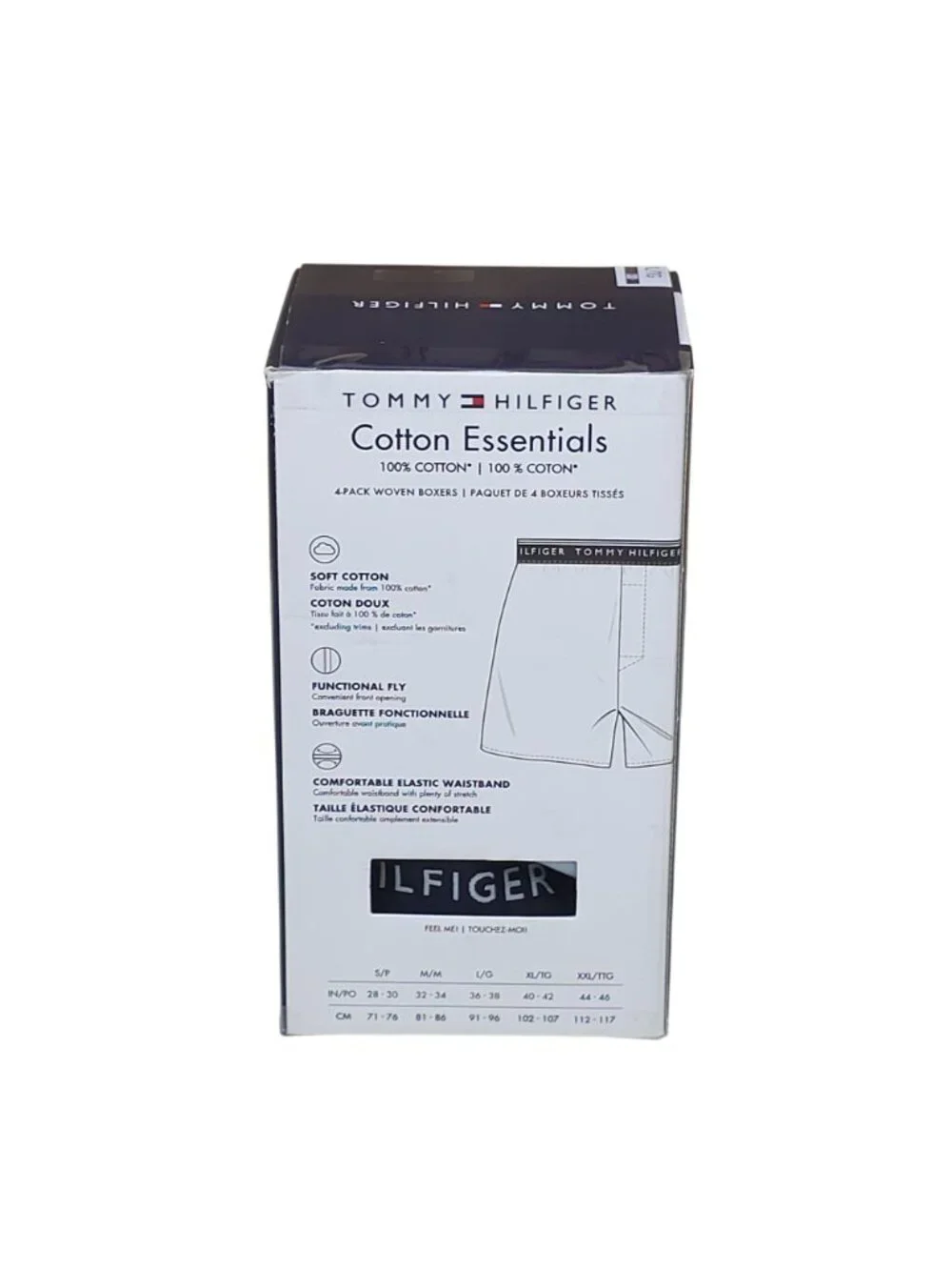 Tommy Hilfiger Cotton Essentials Mens Woven Boxers 4-Pack XL 100% Cotton Soft